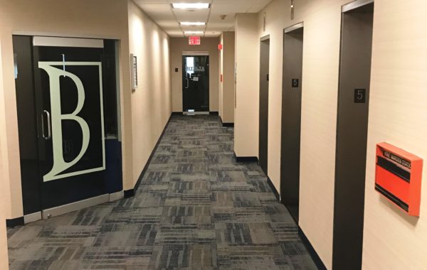 65 Broadway 5th fl hallway carpet tiles