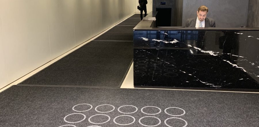 386 Park Ave South Logo and lobby mats